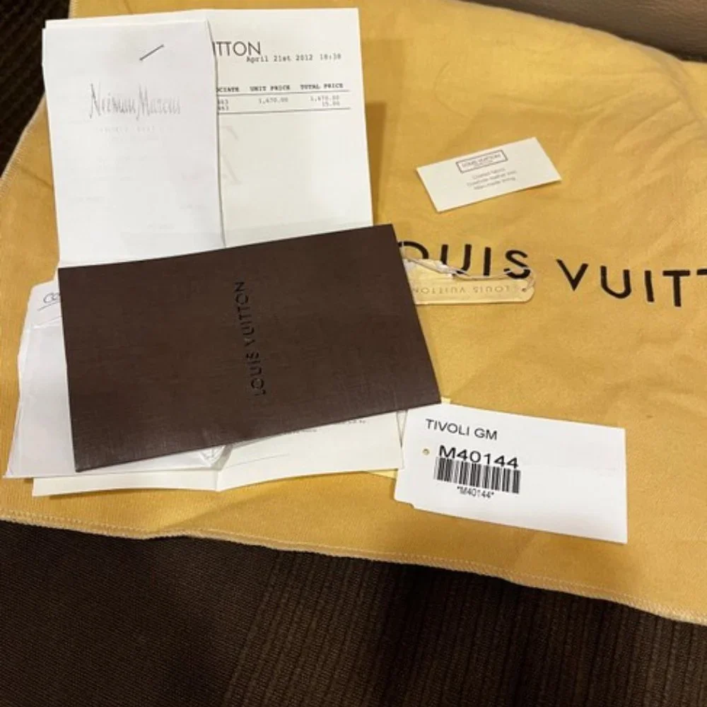 Louis Vuitton Tivoli Gm Brown Leather Hobo Bag